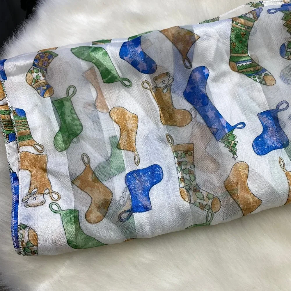White Christmas Stocking Scarf 60